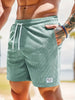 Men's Elastic Waist Swim Shorts - Light Green
