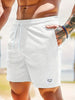 Men's Elastic Waist Swim Shorts - White