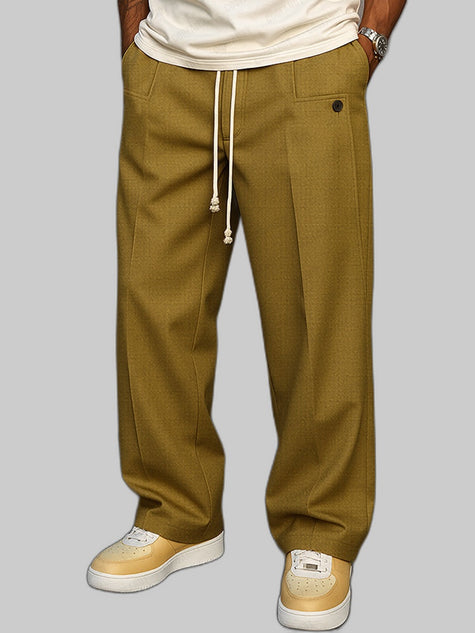 Men's Elegant Pants Slim Fit - Khaki