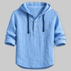 Men's Hooded Shirt Relaxed Fit - Blue