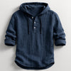 Men's Hooded Shirt Relaxed Fit - Navy Blue