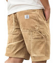 Men's Ribbed Cargo Shorts Casual - Khaki