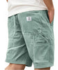 Men's Ribbed Cargo Shorts Casual - Light Green