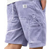 Men's Ribbed Cargo Shorts Casual - Purple