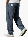 Men's Ribbed Pants Relaxed Fit - Blue