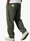 Men's Ribbed Pants Relaxed Fit - Green