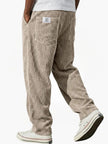 Men's Ribbed Pants Relaxed Fit - Khaki