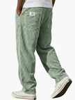 Men's Ribbed Pants Relaxed Fit - Light Green