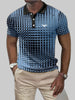 Men's Stretch Polo Shirt Casual - Blue