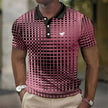 Men's Stretch Polo Shirt Casual - Pink