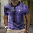 Men's Stretch Polo Shirt Casual - Purple