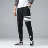 Men's Striped Jogger Pants Casual - Black