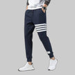 Men's Striped Jogger Pants Casual - Navy Blue