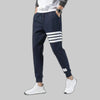 Men's Striped Jogger Pants Casual - Navy Blue