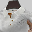 Men's Textured Polo Shirt Casual - White