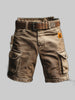 Men's Vintage Cargo Shorts Casual - Brown