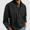 Men's Workwear Button Shirt Casual - Black