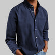 Men's Workwear Button Shirt Casual - Navy Blue