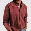 Men's Workwear Button Shirt Casual - Red