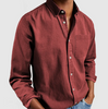 Men's Workwear Button Shirt Casual - Red