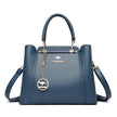 Women Elegant Handbag With Shoulder Strap - Blue