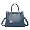Women Elegant Handbag With Shoulder Strap - Blue