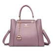 Women Elegant Handbag With Shoulder Strap - Purple