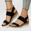 Women's Arch Support Sandals Adjustable - Black