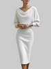 Women's Batwing Knit Dress Midi