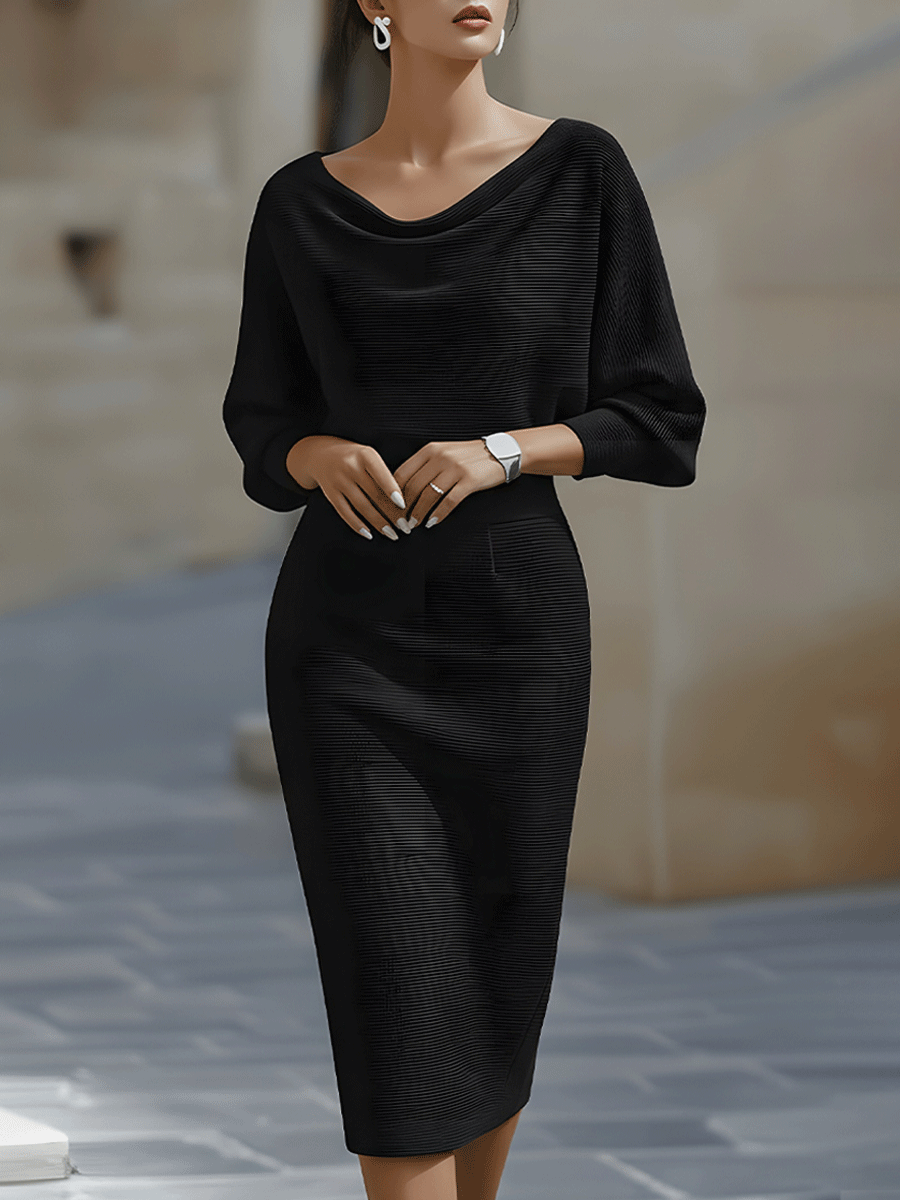 Women's Batwing Dress Midi