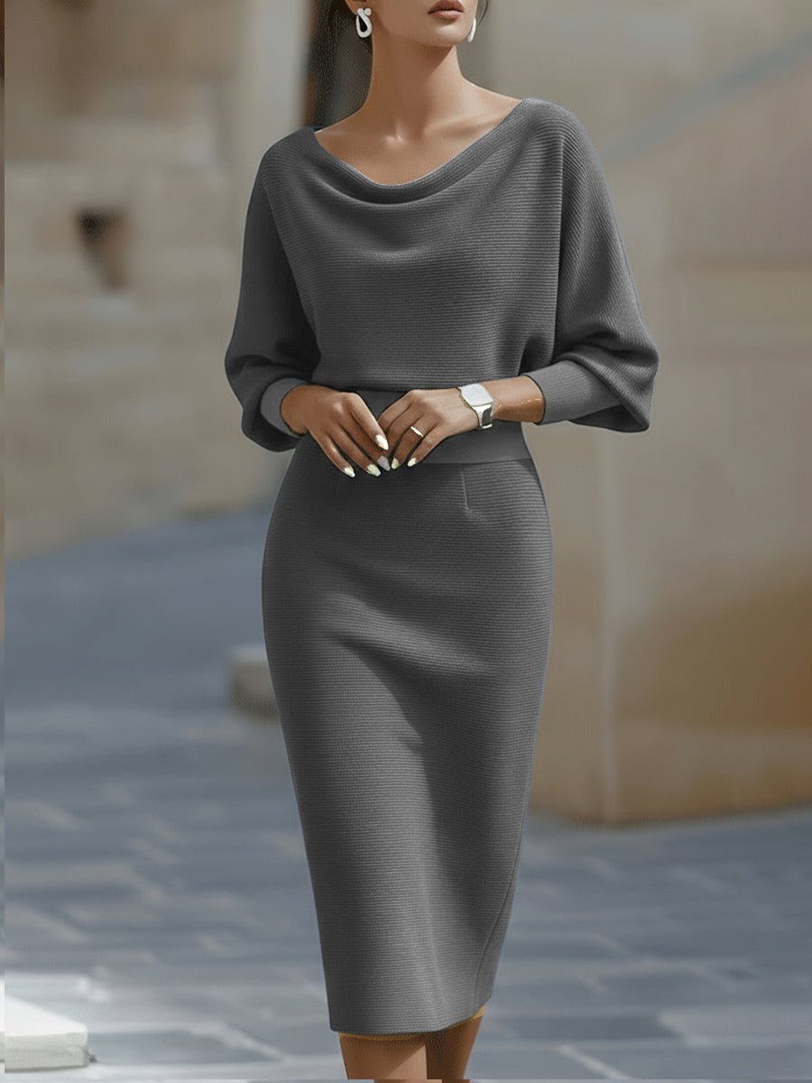 Women's Batwing Dress Midi