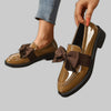 Women's Bow Moc Toe Loafers Slip On - Brown