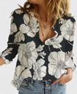 Women's Button Long Sleeve Blouse Casual