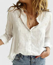 Women's Button Long Sleeve Blouse Casual