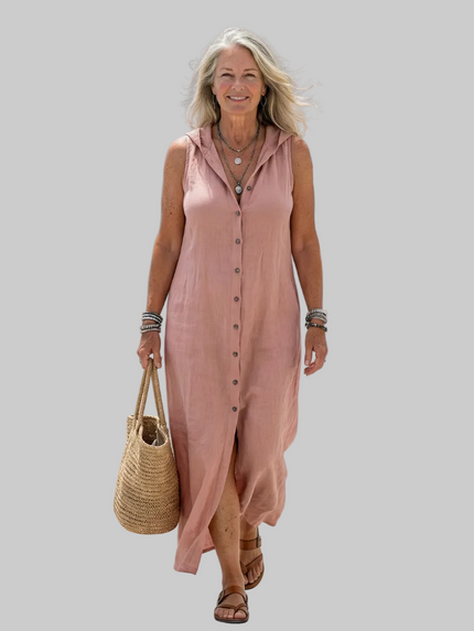 Women's Button Summer Dress Maxi