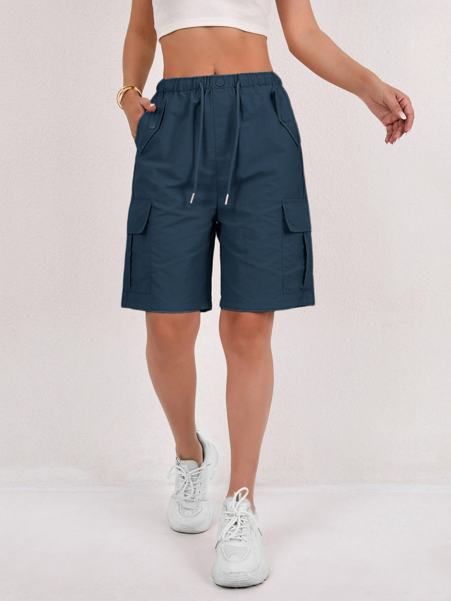 Women's Cargo Shorts Drawstring