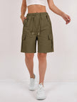 Women's Cargo Shorts Drawstring