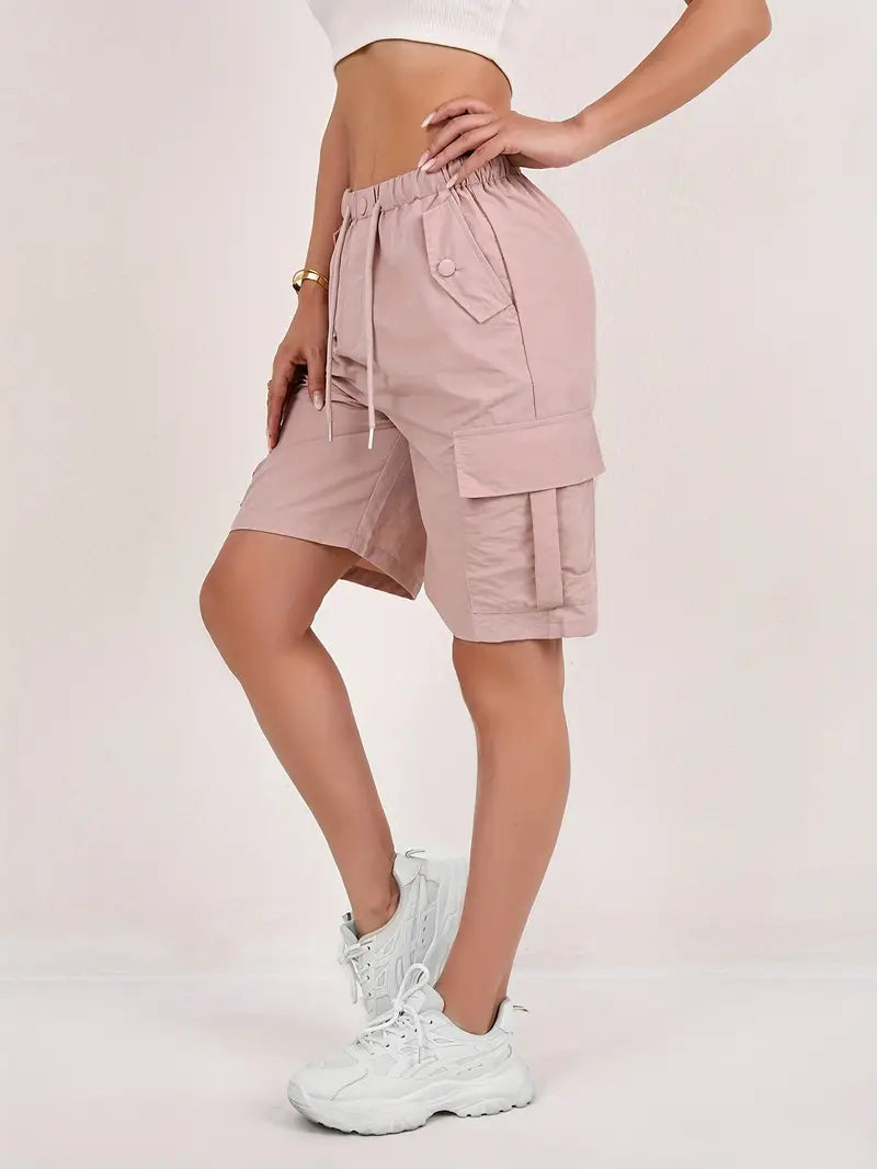 Women's Cargo Shorts Drawstring
