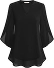 Women's Casual Blouse Long Sleeve - Back