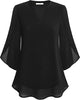 Women's Casual Blouse Long Sleeve - Back