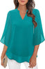 Women's Casual Blouse Long Sleeve - Side