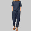 Women's Casual Set Two Pieces - Dark Blue