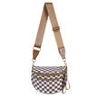 Women's Checkered Crossbody Bag Adjustable Strap