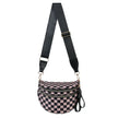 Women's Checkered Crossbody Bag Adjustable Strap