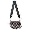 Women's Checkered Crossbody Bag Adjustable Strap