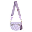 Women's Checkered Crossbody Bag Adjustable Strap