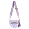 Women's Checkered Crossbody Bag Adjustable Strap