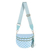 Women's Checkered Crossbody Bag Adjustable Strap