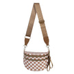 Women's Checkered Crossbody Bag Adjustable Strap
