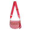 Women's Checkered Crossbody Bag Adjustable Strap
